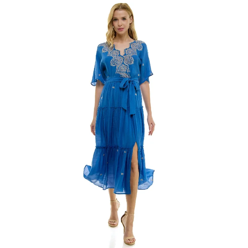 Off - the - Shoulder Women Dress for a Romantic and Feminine Look Off - the - Shoulder Women Dress for a Romantic and Feminine Look 3/4 Sleeve Wrap Style Dress With Scallop Embroidered Neck Off - the - Shoulder Women Dress for a Romantic and Feminine Look Off - the - Shoulder Women Dress for a Romantic and Feminine Look 3/4 Sleeve Wrap Style Dress With Scallop Embroidered Neck