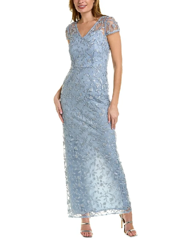 Off - the - Shoulder Women Dress for a Romantic and Feminine Look Off - the - Shoulder Women Dress for a Romantic and Feminine Look Adrianna Papell Embroidered Gown