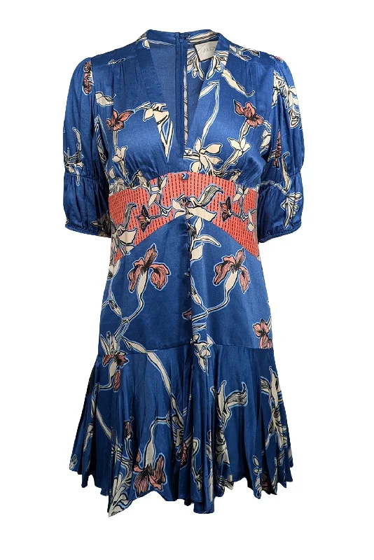 Sheath Women Dress with a Tailored Fit for a Professional Look Sheath Women Dress with a Tailored Fit for a Professional Look Alexis - Blue w/ Salmon & White Floral Print Ruffled Mini Dress Sz M Sheath Women Dress with a Tailored Fit for a Professional Look Sheath Women Dress with a Tailored Fit for a Professional Look Alexis - Blue w/ Salmon & White Floral Print Ruffled Mini Dress Sz M