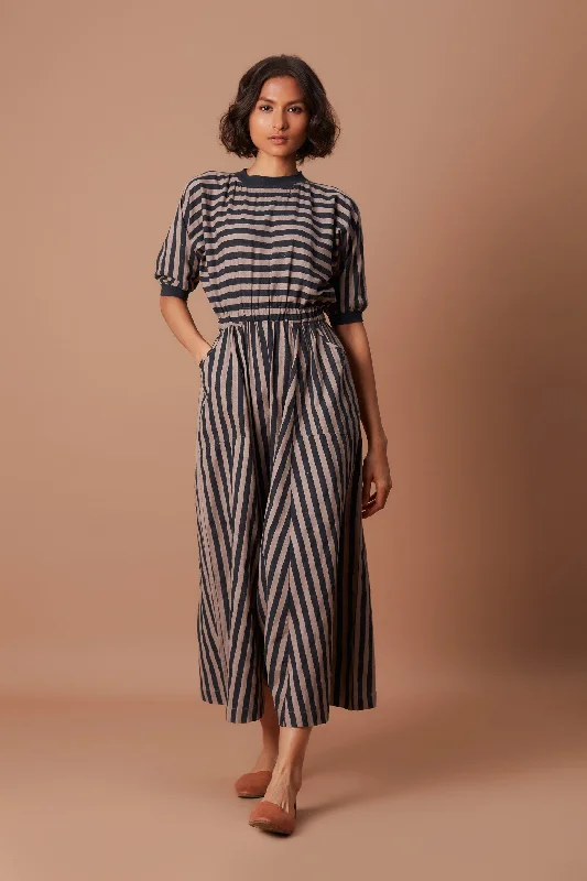 Halter Neck Women Dress to Show Off the Shoulders and Neckline Halter Neck Women Dress to Show Off the Shoulders and Neckline Grey and Charcoal Striped Mati Sphara Jumpsuit Halter Neck Women Dress to Show Off the Shoulders and Neckline Halter Neck Women Dress to Show Off the Shoulders and Neckline Grey and Charcoal Striped Mati Sphara Jumpsuit