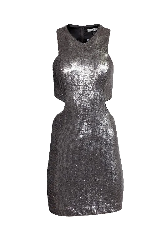 Backless Women Dress for a Sexy and Alluring Look at Evening Events Backless Women Dress for a Sexy and Alluring Look at Evening Events Halston Heritage - Grey Sequin Open Back Sleeveless Dress Sz 2