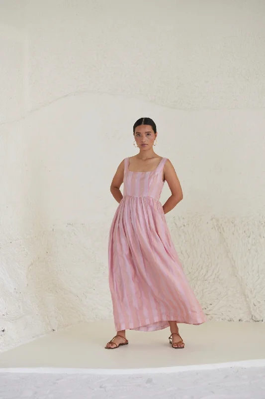 Wrap - Style Women Dress with Adjustable Fit for All Body Types Wrap - Style Women Dress with Adjustable Fit for All Body Types Hand-in-Hand Pink Dress