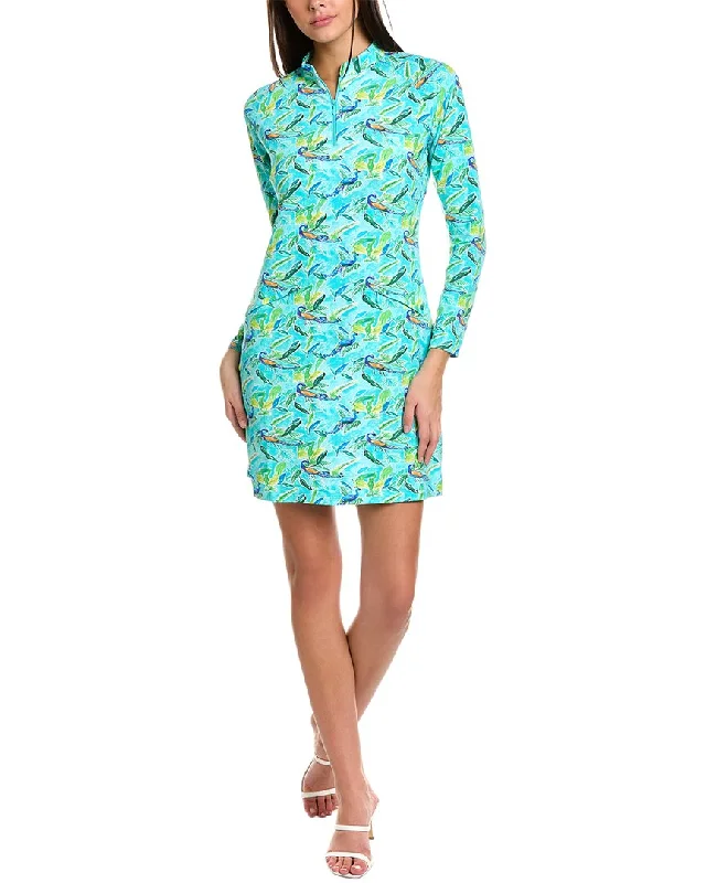 Wrap - Style Women Dress with Adjustable Fit for All Body Types Wrap - Style Women Dress with Adjustable Fit for All Body Types IBKUL Mock Neck Sheath Dress