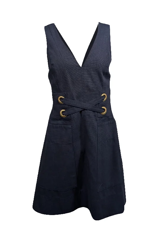 Shift Women Dress with a Simple and Classic Design for Everyday Wear Shift Women Dress with a Simple and Classic Design for Everyday Wear Lover - Navy Pinafore Dress w/ Lace-Up Detail Sz 6 Shift Women Dress with a Simple and Classic Design for Everyday Wear Shift Women Dress with a Simple and Classic Design for Everyday Wear Lover - Navy Pinafore Dress w/ Lace-Up Detail Sz 6