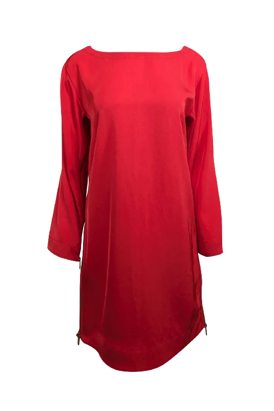 Long - Sleeve Women Dress in Velvet for a Luxurious Winter Look Long - Sleeve Women Dress in Velvet for a Luxurious Winter Look Marc by Marc Jacobs - Red Side Zipper Detail Dress Sz M