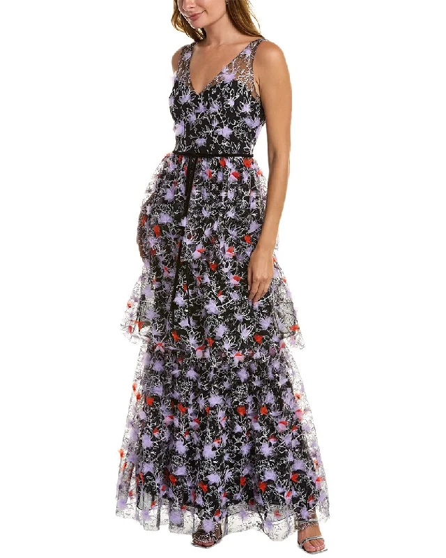Printed Abstract Women Dress for a Modern and Artistic Appeal Printed Abstract Women Dress for a Modern and Artistic Appeal Marchesa Notte Gown