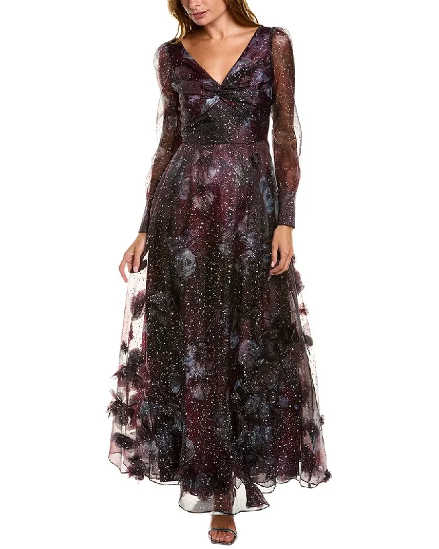 Maxi Women Dress with Floral Print for a Bohemian Vibe Maxi Women Dress with Floral Print for a Bohemian Vibe Marchesa Notte Lace Gown