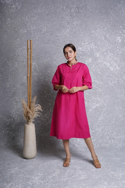Sleeveless Women Dress in Bright Colors for Summer Parties Sleeveless Women Dress in Bright Colors for Summer Parties Pink Dress