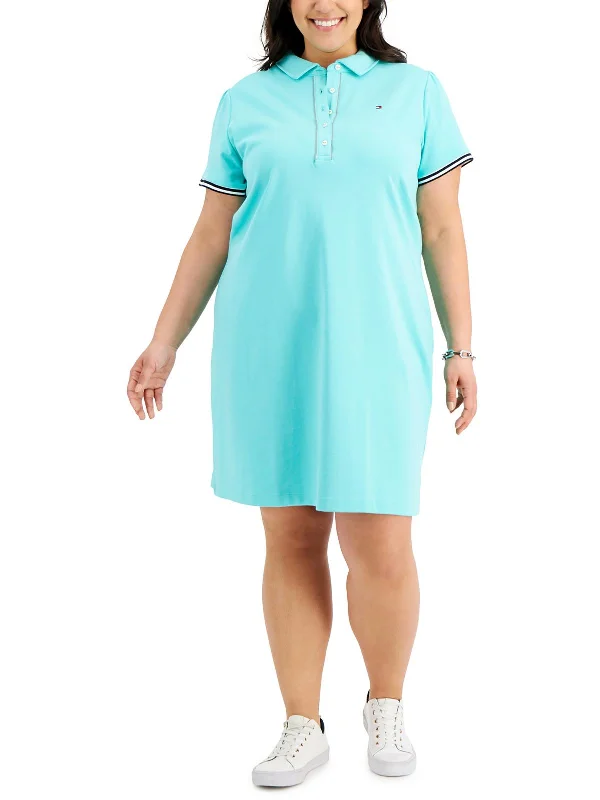 Plus Size Women Dress with a Flattering A - Line Cut for Comfort and Style Plus Size Women Dress with a Flattering A - Line Cut for Comfort and Style Plus Womens Cotton Knee T-Shirt Dress