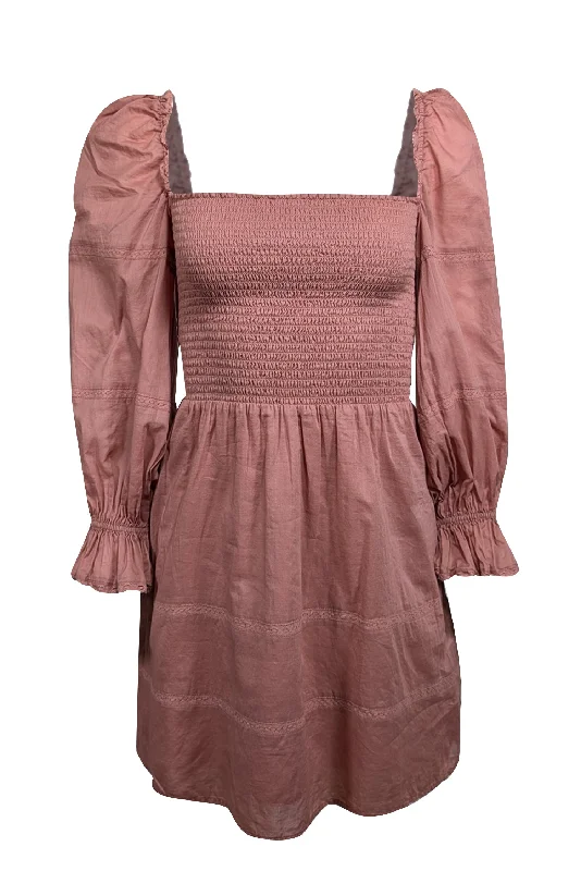 Empire Waist Women Dress to Accentuate the Bust and Conceal the Waist Empire Waist Women Dress to Accentuate the Bust and Conceal the Waist Reformation - Praline Brown Cotton Mini Dress w/ Balloon Sleeves Sz 2 Empire Waist Women Dress to Accentuate the Bust and Conceal the Waist Empire Waist Women Dress to Accentuate the Bust and Conceal the Waist Reformation - Praline Brown Cotton Mini Dress w/ Balloon Sleeves Sz 2