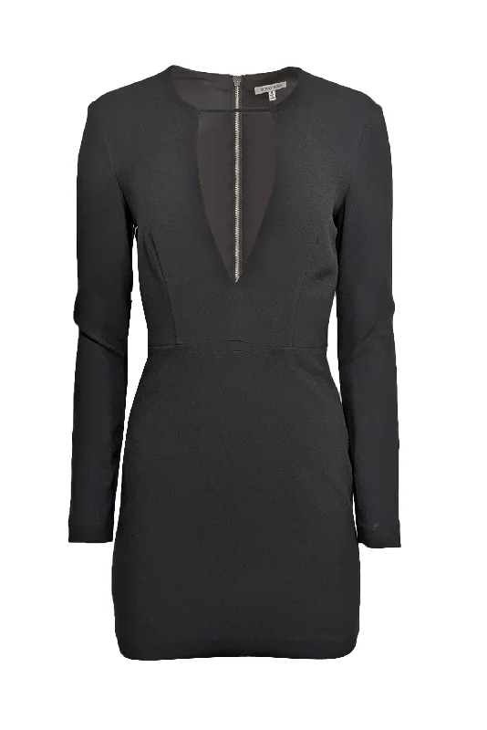 Ruffled Women Dress with Multiple Layers for a Playful and Girly Style Ruffled Women Dress with Multiple Layers for a Playful and Girly Style Ronny Kobo -  Black Crepe Cut-Out Long Sleeve Dress Sz M