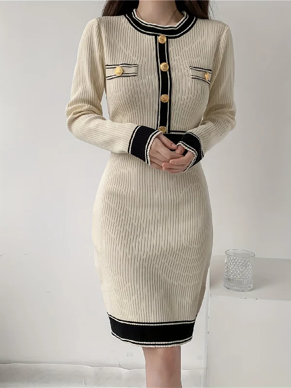 Sleeveless Women Dress in Bright Colors for Summer Parties Sleeveless Women Dress in Bright Colors for Summer Parties Sixsr Color Block Bodycon Dress, Elegant Long Sleeve Button Front Dress, Women's Clothing