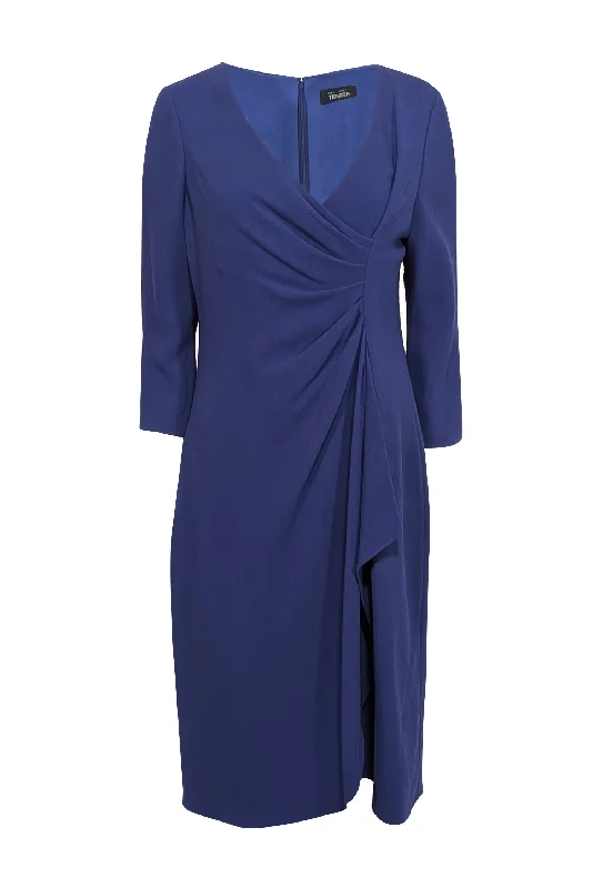 Lace - Embellished Women Dress for an Elegant and Sophisticated Appearance Lace - Embellished Women Dress for an Elegant and Sophisticated Appearance Teri Jon - Royal Blue Gathered Front Dress Sz 12