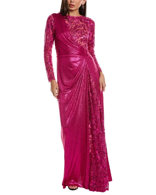 Long - Sleeve Women Dress in Velvet for a Luxurious Winter Look Long - Sleeve Women Dress in Velvet for a Luxurious Winter Look Tadashi Shoji Draped Gown Long - Sleeve Women Dress in Velvet for a Luxurious Winter Look Long - Sleeve Women Dress in Velvet for a Luxurious Winter Look Tadashi Shoji Draped Gown