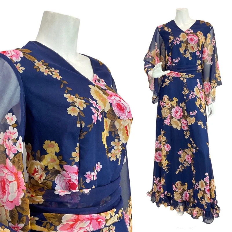 Shift Women Dress with a Simple and Classic Design for Everyday Wear Shift Women Dress with a Simple and Classic Design for Everyday Wear VINTAGE 60s 70s BLUE GOLD PINK FLORAL SHEER ANGEL SLEEVE FOLK BOHO MAXI DRESS 12