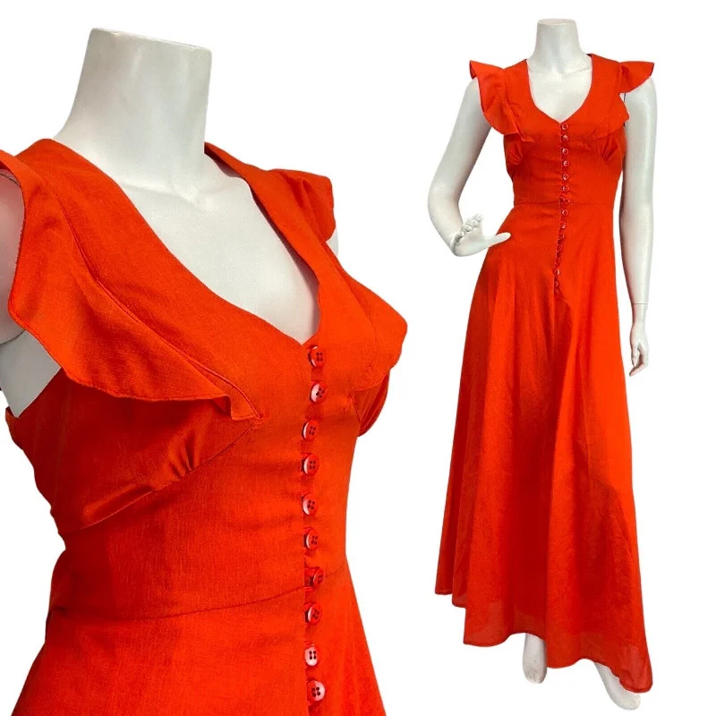 Sleeveless Women Dress in Bright Colors for Summer Parties Sleeveless Women Dress in Bright Colors for Summer Parties VINTAGE 60s 70s BRIGHT ORANGE BOHO MOD RUFFLED SLEEVELESS MAXI DRESS 8 10 Sleeveless Women Dress in Bright Colors for Summer Parties Sleeveless Women Dress in Bright Colors for Summer Parties VINTAGE 60s 70s BRIGHT ORANGE BOHO MOD RUFFLED SLEEVELESS MAXI DRESS 8 10