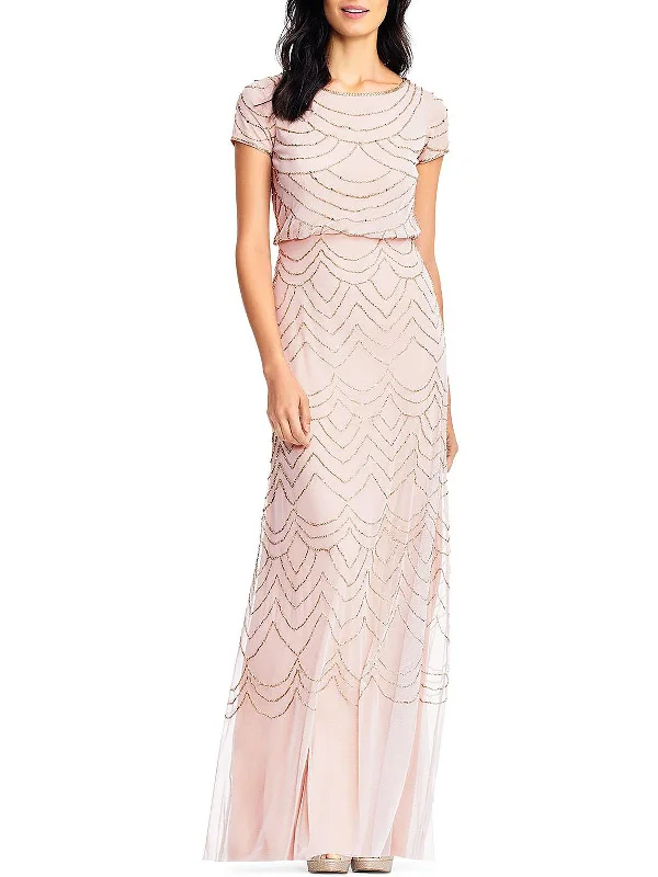 Lace - Embellished Women Dress for an Elegant and Sophisticated Appearance Lace - Embellished Women Dress for an Elegant and Sophisticated Appearance Womens Embellished Blouson Evening Dress