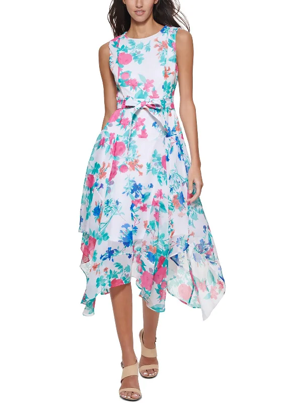 Plus Size Women Dress with a Flattering A - Line Cut for Comfort and Style Plus Size Women Dress with a Flattering A - Line Cut for Comfort and Style Womens Floral Print Midi Fit & Flare Dress