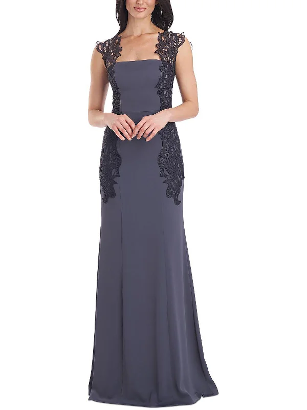 Empire Waist Women Dress to Accentuate the Bust and Conceal the Waist Empire Waist Women Dress to Accentuate the Bust and Conceal the Waist Womens Lace Trim Embroidered Evening Dress