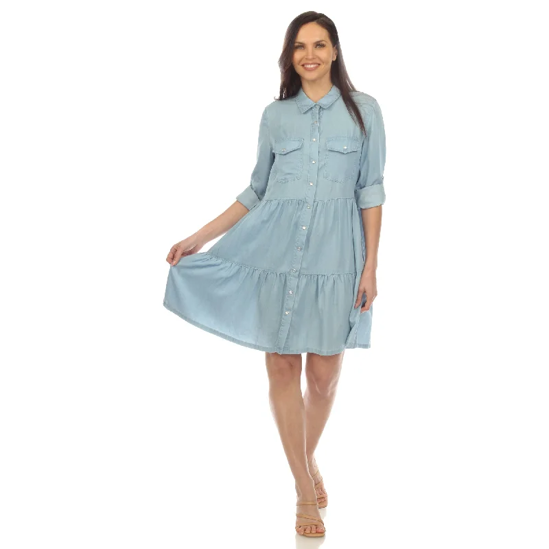 Mini Women Dress with a Short Hem for a Young and Trendy Style Mini Women Dress with a Short Hem for a Young and Trendy Style Women's Long Sleeve Tiered Midi Shirt Dress Mini Women Dress with a Short Hem for a Young and Trendy Style Mini Women Dress with a Short Hem for a Young and Trendy Style Women's Long Sleeve Tiered Midi Shirt Dress