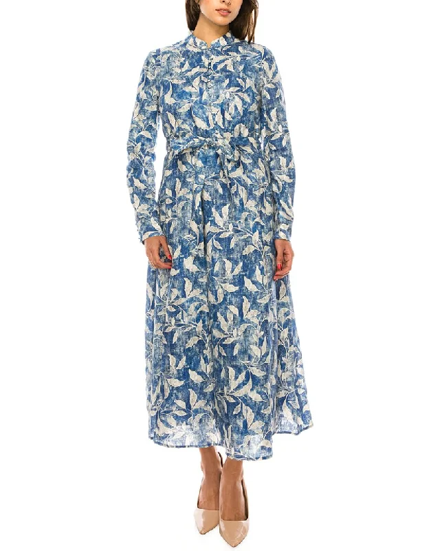 Halter Neck Women Dress to Show Off the Shoulders and Neckline Halter Neck Women Dress to Show Off the Shoulders and Neckline YAL New York Belted Leaf Print Linen Dress