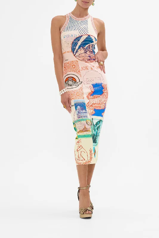 Velvet maxi dresses with long sleeves for winter weddingsJERSEY TANK DRESS HAUTE PASSPORT