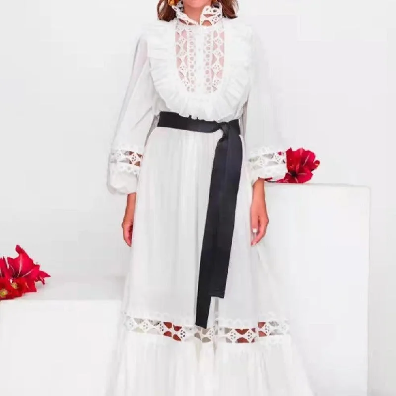 Maxi dresses with a pleated skirt for a timeless and elegant appearanceKittenAlarm - Aiken Belted Maxi Dress