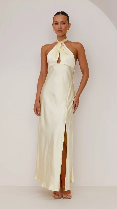 Maxi dresses with a cinched waist for a defined silhouetteAmalia Maxi Dress - Yellow Maxi dresses with a cinched waist for a defined silhouetteAmalia Maxi Dress - Yellow