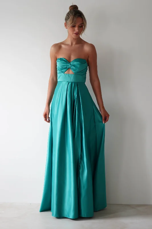Leather maxi dresses for an edgy and bold appearanceAva Strapless Maxi Dress | Green Leather maxi dresses for an edgy and bold appearanceAva Strapless Maxi Dress | Green