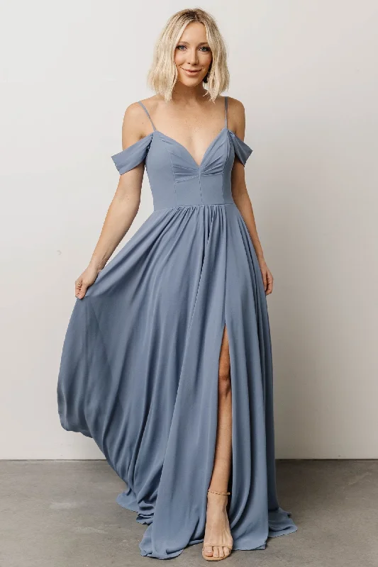 Maxi dresses with beaded embellishments for a fancy and luxurious eventBianca Lace Maxi Dress | Dusty Blue