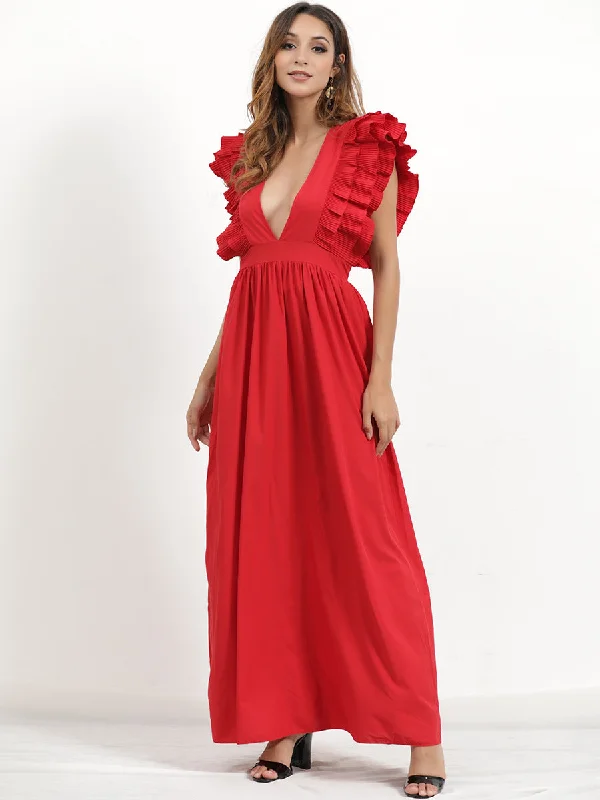 Strapless maxi dresses for a beachside vacationBodhi Tiered Ruffle Maxi Dress - Wine Strapless maxi dresses for a beachside vacationBodhi Tiered Ruffle Maxi Dress - Wine