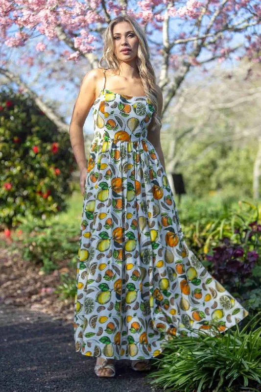 Maxi dresses with a ruched bodice for a more form - fitting and feminine shapeChloe Maxi Dress Fruity