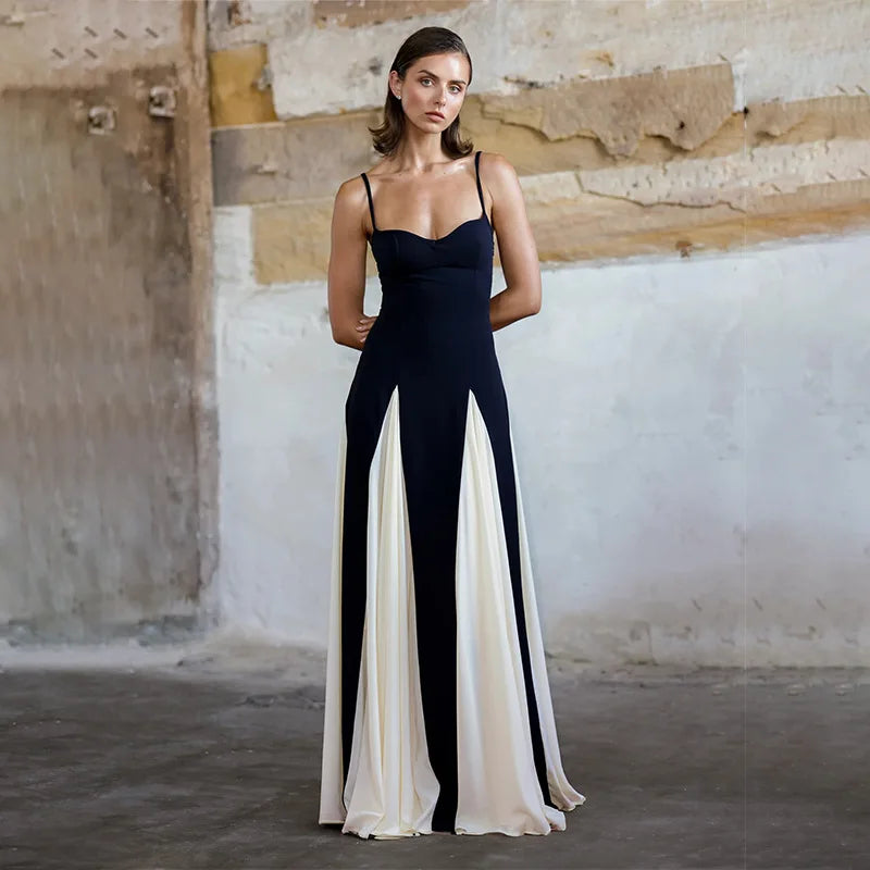 Sequined maxi dresses for formal evening galasDraped Spaghetti Strap Slim Fashionable Patchwork Backless Wedding Party Stylish Maxi Dress Sequined maxi dresses for formal evening galasDraped Spaghetti Strap Slim Fashionable Patchwork Backless Wedding Party Stylish Maxi Dress