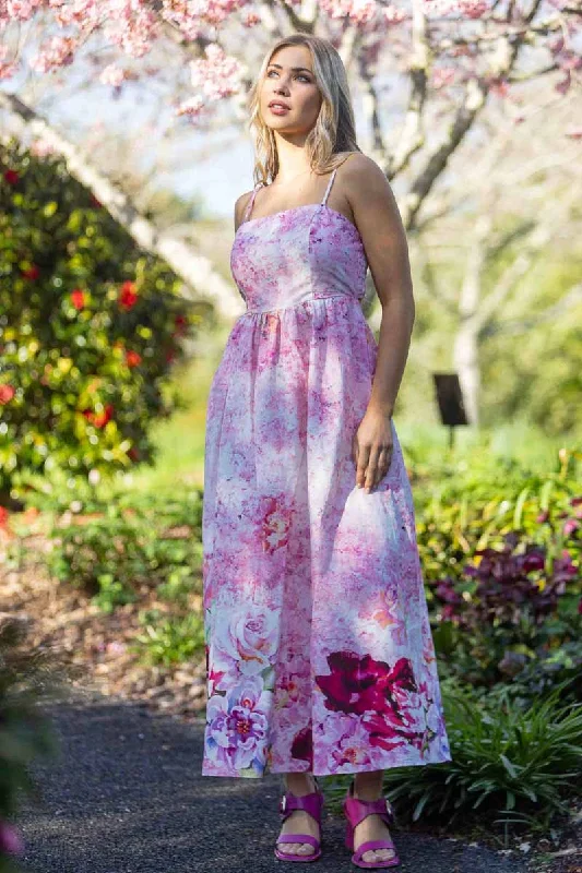 Maxi dresses with pocket details for added functionalityEsme Dress Pink Floral