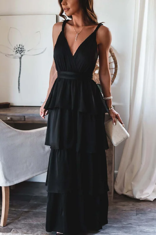 Maxi dresses with pocket details for added functionalityFormal Introduction Ruffle Tiered Maxi Dress - Black Maxi dresses with pocket details for added functionalityFormal Introduction Ruffle Tiered Maxi Dress - Black
