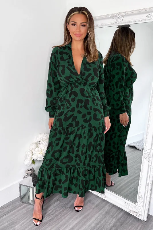 Maxi dresses with an empire waist for a flattering fit on all body typesGreen Leopard Print Long Sleeve Smock Midi Dress Maxi dresses with an empire waist for a flattering fit on all body typesGreen Leopard Print Long Sleeve Smock Midi Dress