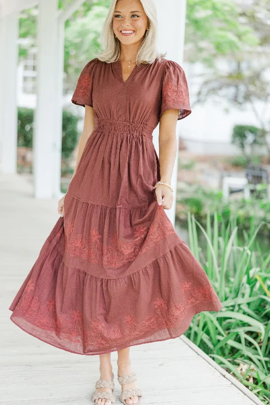 Satin maxi dresses with a high - low hem for a modern twistIt's A Dream Burgundy Red Embroidered Maxi Dress Satin maxi dresses with a high - low hem for a modern twistIt's A Dream Burgundy Red Embroidered Maxi Dress