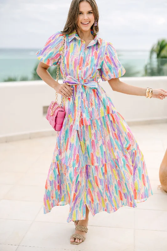 Maxi dresses with one - shoulder designs for a stylish and asymmetric lookIt's Your Choice Pink Abstract Maxi Dress Maxi dresses with one - shoulder designs for a stylish and asymmetric lookIt's Your Choice Pink Abstract Maxi Dress