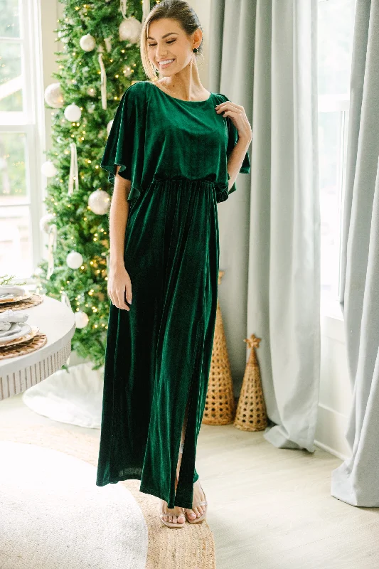 Maxi dresses with tassel accents for a fun and lively touchOut On The Dance Floor Emerald Green Velvet Maxi Dress Maxi dresses with tassel accents for a fun and lively touchOut On The Dance Floor Emerald Green Velvet Maxi Dress