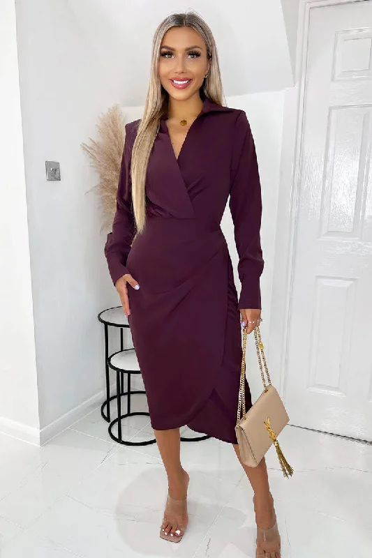 Maxi dresses with an empire waist for a flattering fit on all body typesPlum Long Sleeve Midi Dress With Shoulder Pads Maxi dresses with an empire waist for a flattering fit on all body typesPlum Long Sleeve Midi Dress With Shoulder Pads