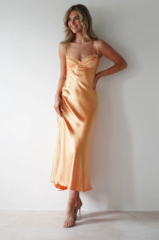 Maxi dresses with side slits for a touch of allureRicci Soft Satin Maxi Dress | Melon Maxi dresses with side slits for a touch of allureRicci Soft Satin Maxi Dress | Melon