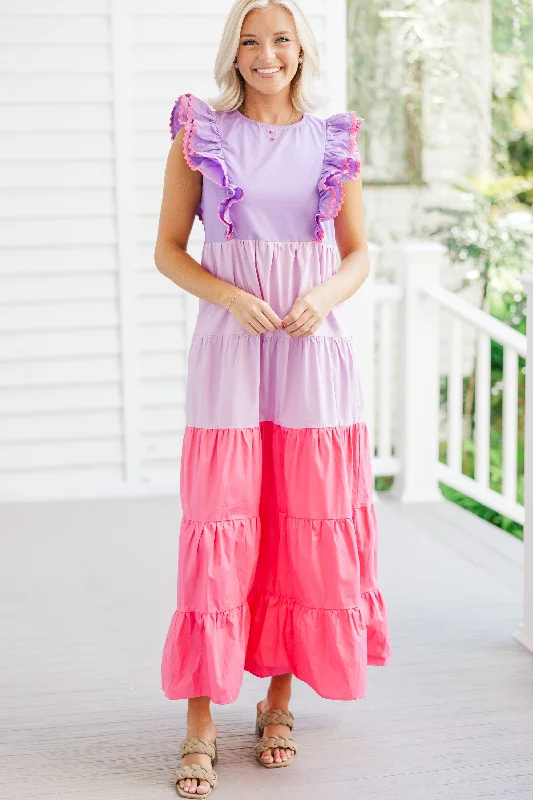 Maxi dresses with geometric prints for a contemporary aestheticThinking About It Purple Colorblock Maxi Dress Maxi dresses with geometric prints for a contemporary aestheticThinking About It Purple Colorblock Maxi Dress