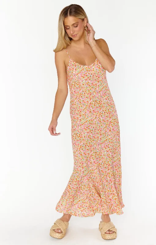 Maxi dresses with a button - down front for a classic lookUptown Slip Dress ~ Beachy Blossom Maxi dresses with a button - down front for a classic lookUptown Slip Dress ~ Beachy Blossom