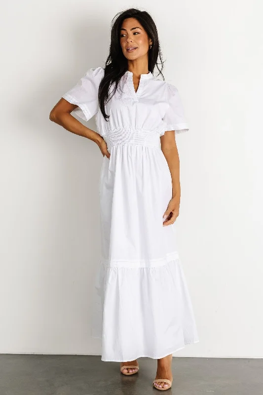 Maxi dresses with cold - shoulder cutouts for a trendy lookVera Maxi Dress | Off White Maxi dresses with cold - shoulder cutouts for a trendy lookVera Maxi Dress | Off White