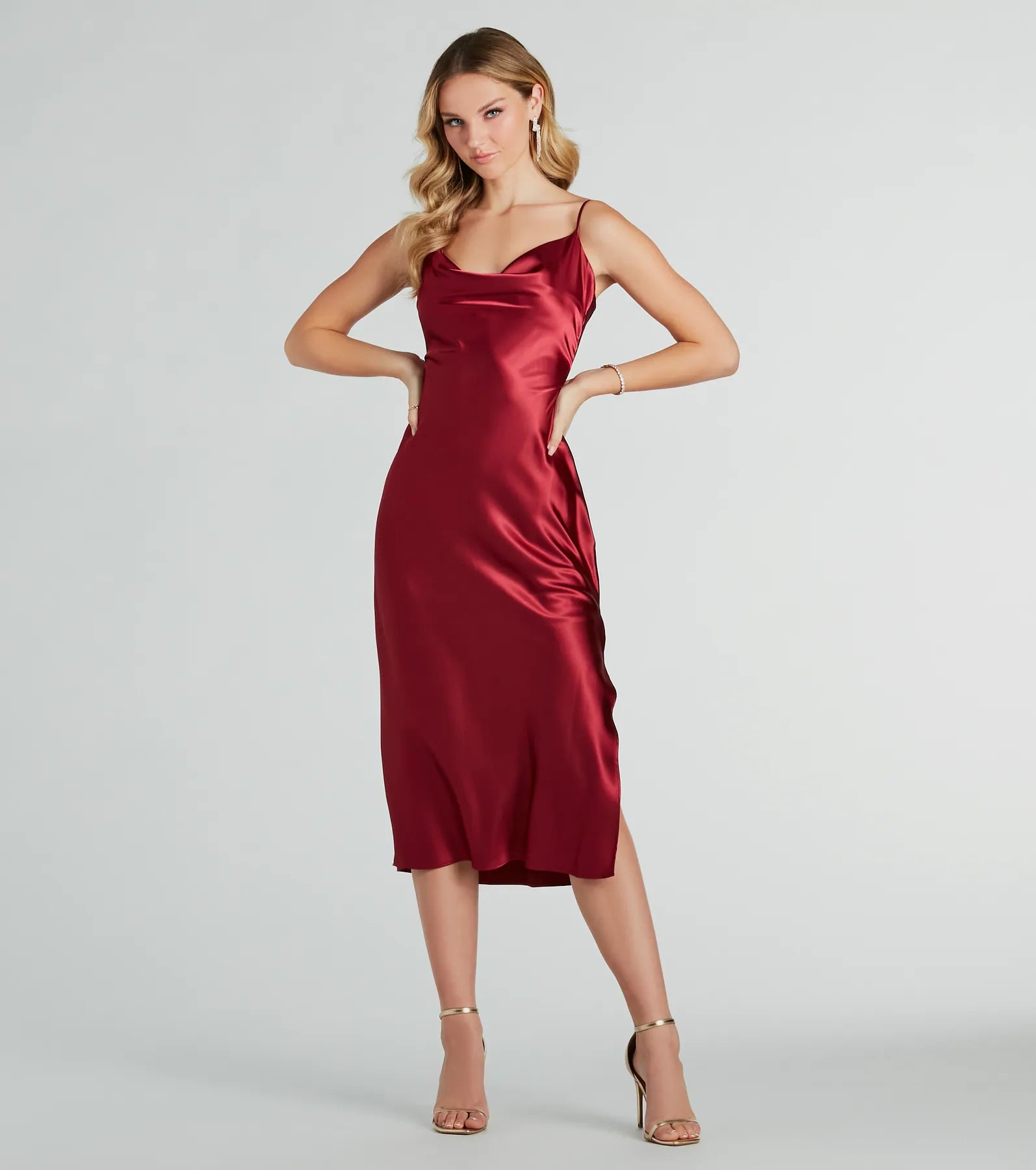 Midi dresses with side slits for a sexy and elegant appearanceAll The Elegance Satin Slip Midi Dress Midi dresses with side slits for a sexy and elegant appearanceAll The Elegance Satin Slip Midi Dress