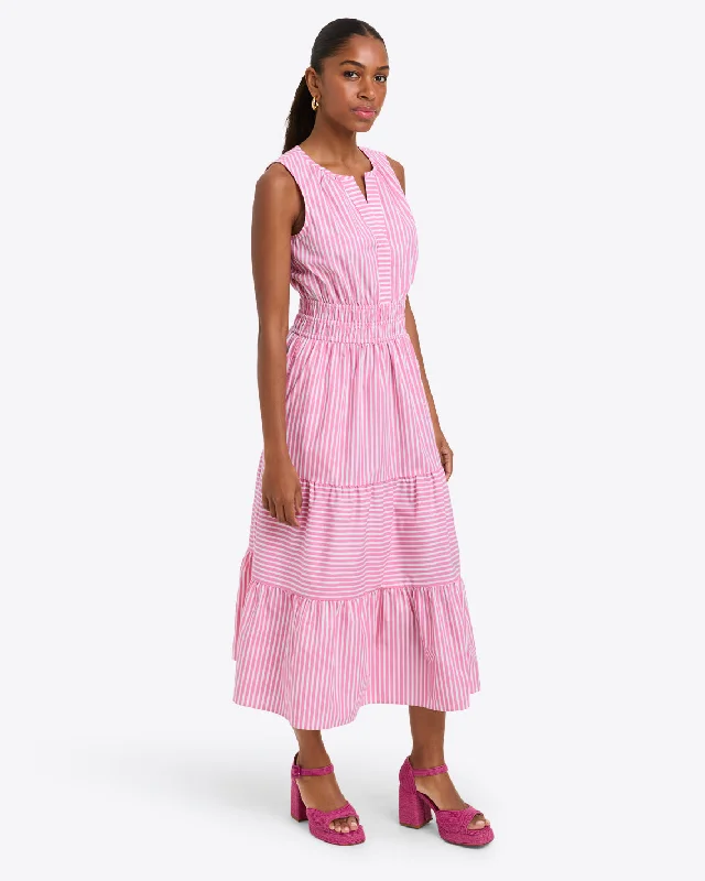 Midi dresses with empire waists for a flattering maternity optionDelilah Midi Dress in Crisp Cotton