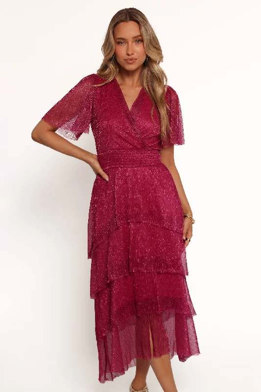 Midi dresses with animal prints for a bold and confident appearanceJasmin Midi Dress - Pink