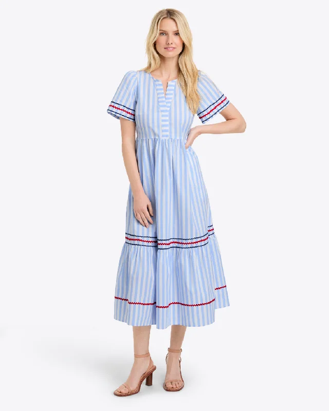 Midi dresses with sheer panels for a touch of allureKatherine Midi Dress in Crisp Cotton