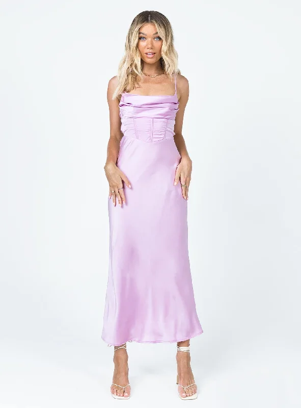 Midi dresses with cotton - blend materials for everyday comfortLillie Midi Dress Purple