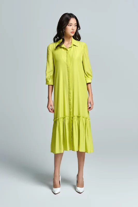 Midi dresses with printed lining for a hidden and stylish detailNadia Shirt Long Sleeved Cotton Midi Dress Midi dresses with printed lining for a hidden and stylish detailNadia Shirt Long Sleeved Cotton Midi Dress